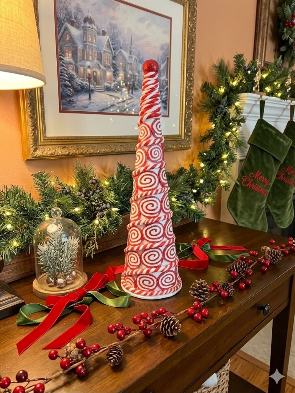 Peppermint Tree Christmas Tabletop Decor - Picture 3 of 10